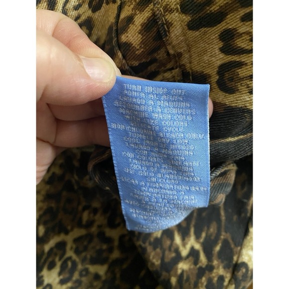 Hydraulic Womens Brown Leopard Denim Nolita Mid Rise Curvy Mini Skirt 8 Stretch - Picture 11 of 11